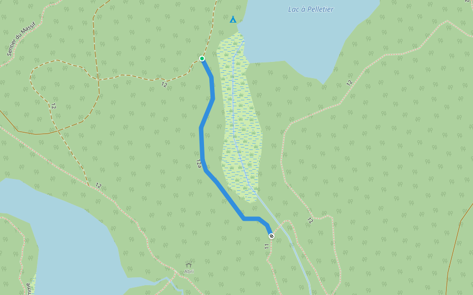 12a walking route map in Notre-Dame-de-la-Merci