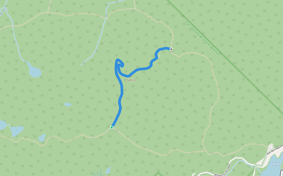 Le Sommet walking route map in Chertsey