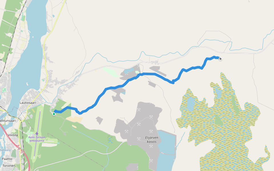 Kivalon ulkoilureitti walking route map in Kemi