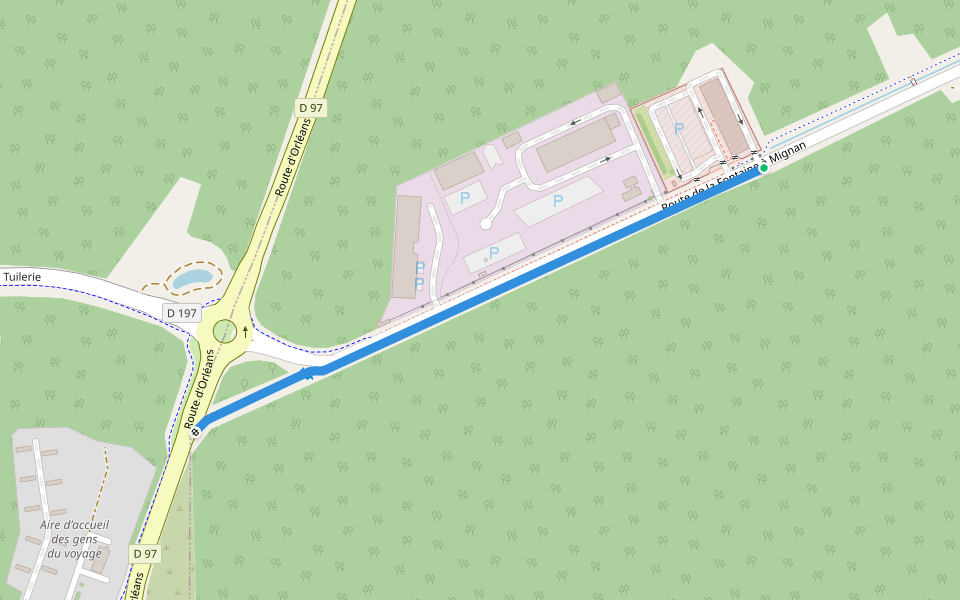 Route de la Fontaine in Mignan Walking And Running Trail Chanteau