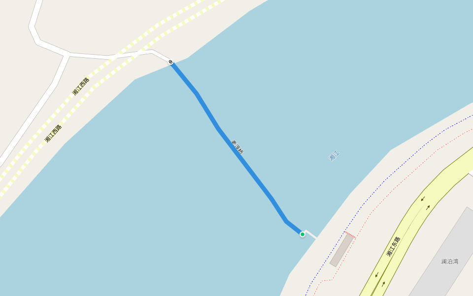 老浮桥 walking route map in Yong Zhou Shi