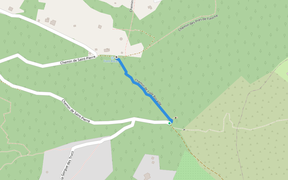 Chemin de Font Rocaille walking route map in Le Rouret