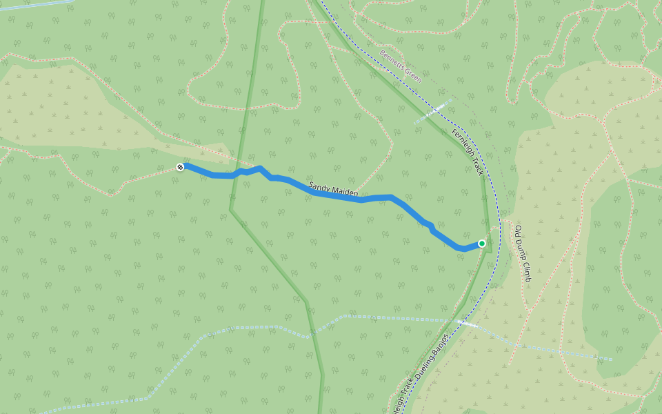 Sandy Maiden walking route map in Redhead