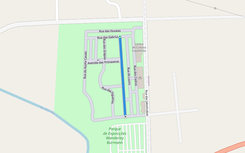 Rua da Erva-Mate walking route map in Ijuí