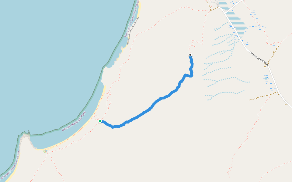 Barbara Beitz Memorial Trail walking route map in Lincoln National Park