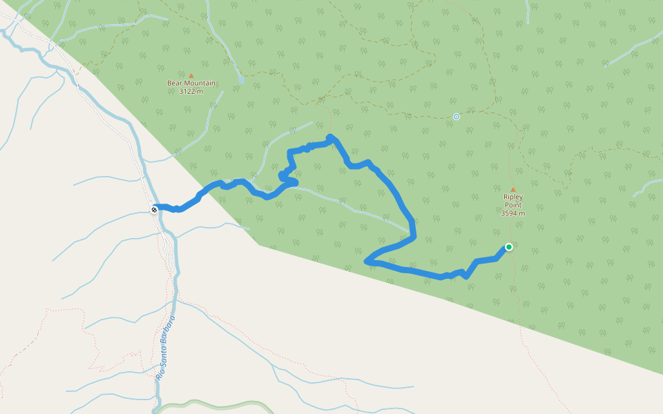 Indian Creek Trail (27) walking route map in Vadito