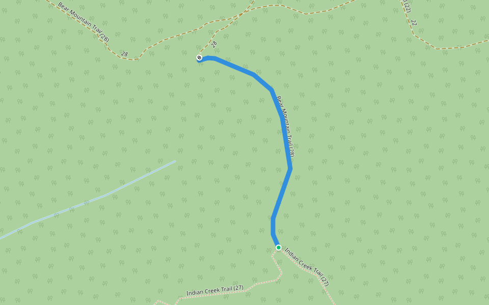 Bear Mountain Trail (28) walking route map in Vadito