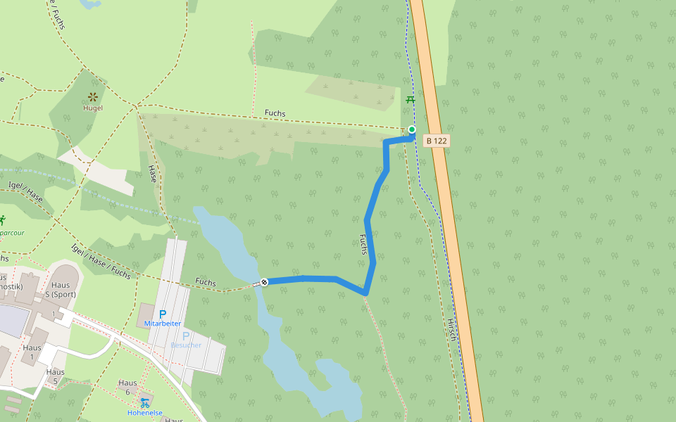 Fuchs walking route map in Rheinsberg