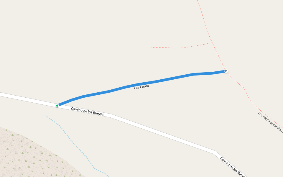 Los Cerda walking route map in Masaya