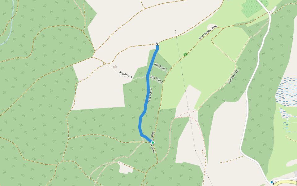 Süh-Trail-3 walking route map in Wolfegg