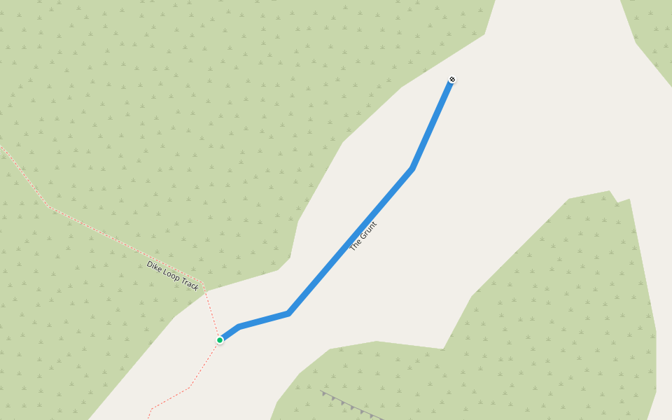 The Grunt walking route map in Le Bons Bay