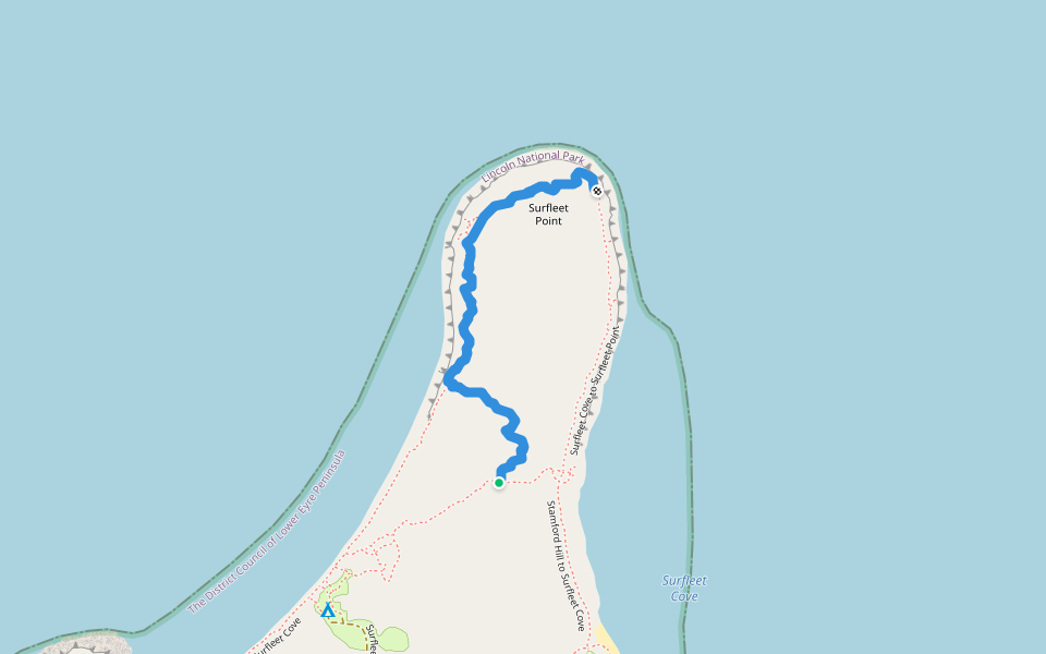 Investigator Trail walking route map in Lincoln National Park