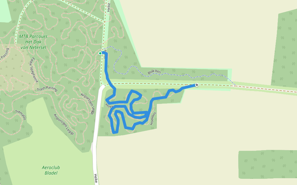 Hoekbos walking route map in Netersel