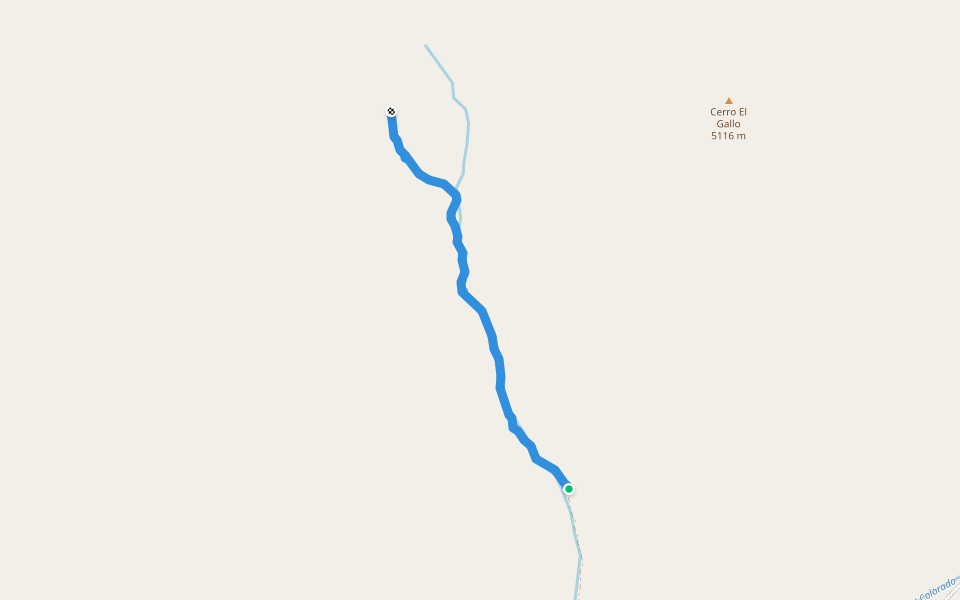Vulcan Quewar walking route map in Santa Rosa de los Pastos Grandes