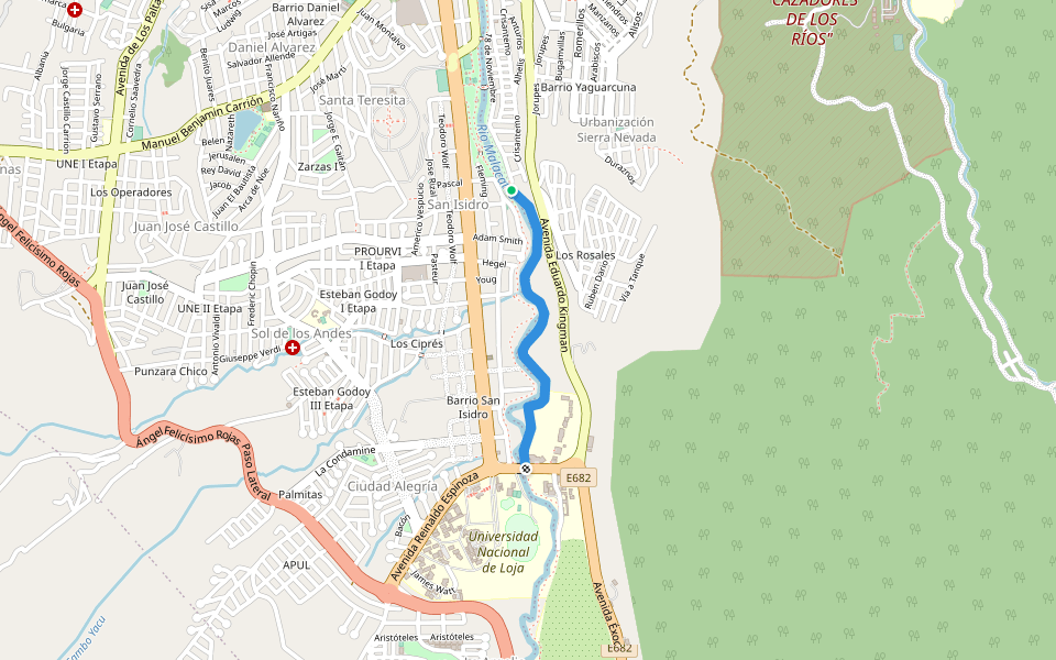 Ruta de la Cascarilla walking route map in Alamor