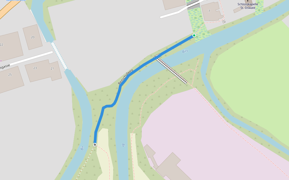 Reitschulweg walking route map in Zwingen