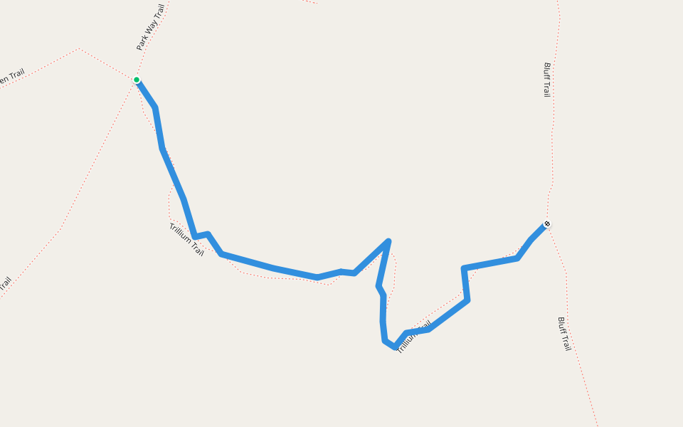 Trillium Trail walking route map in Port Townsend