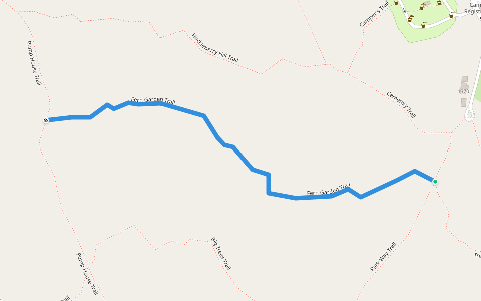Fern Garden Trail walking route map in Port Townsend