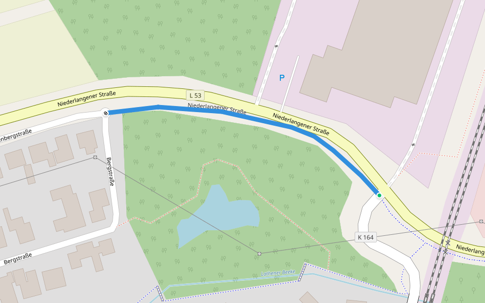 Niederlangener Straße walking route map in Lathen