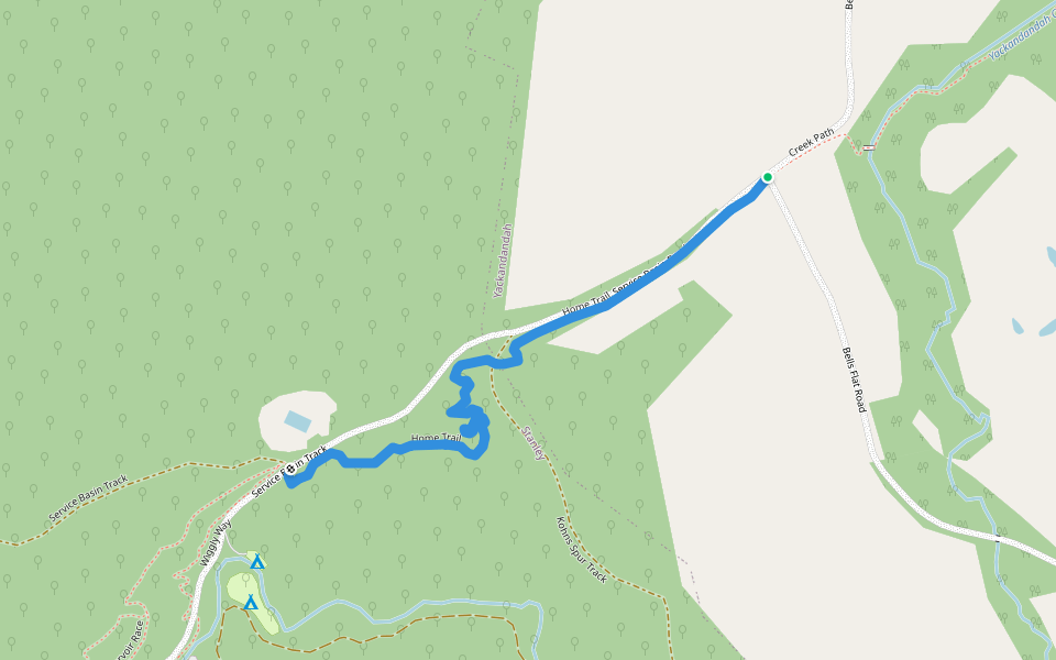 Home Trail walking route map in Yackandandah