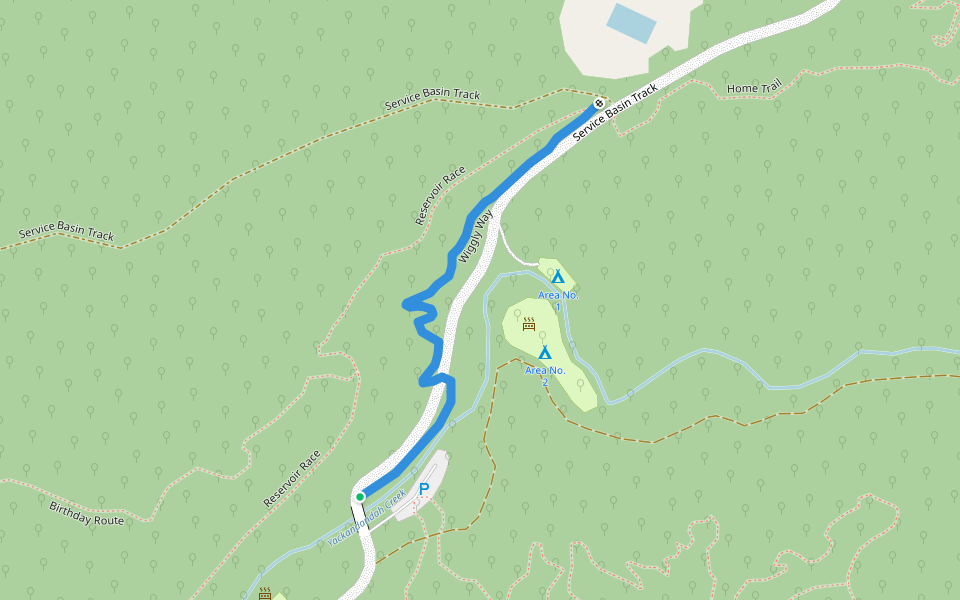 Wiggly Way walking route map in Stanley