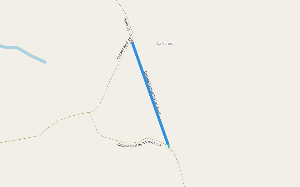 Cañada Real de los Serranos walking route map in El Bonillo