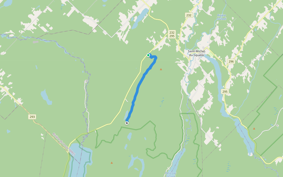 Sentier Lac Anna walking route map in Saint-Michel-du-Squatec