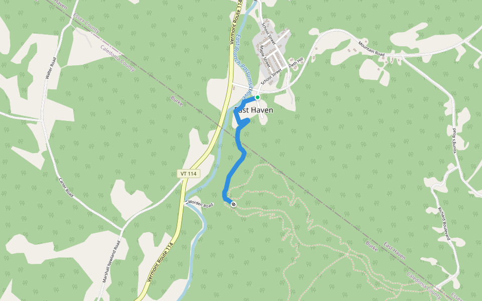 Winnie's Way walking route map in East Haven