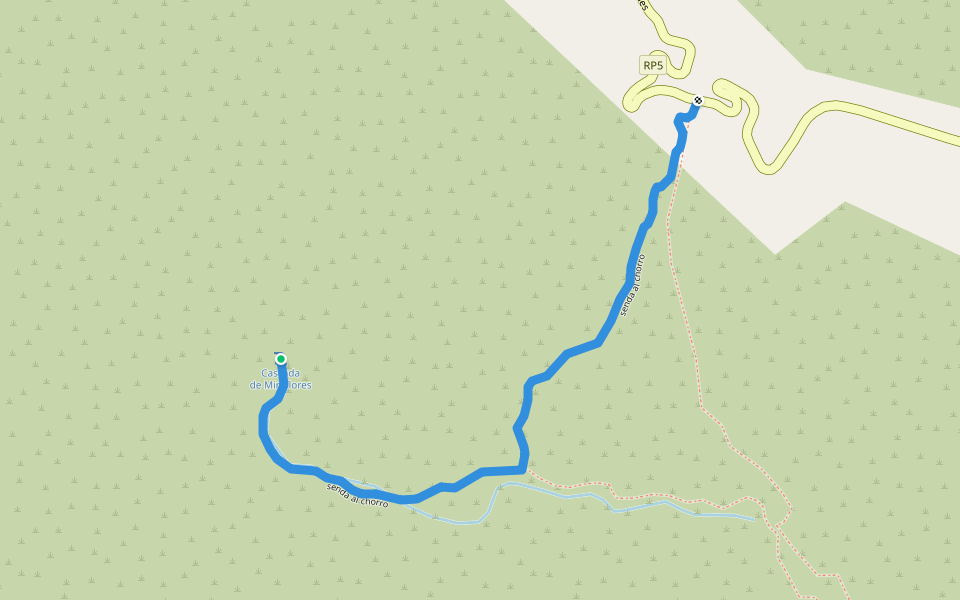 senda al chorro walking route map in Miraflores