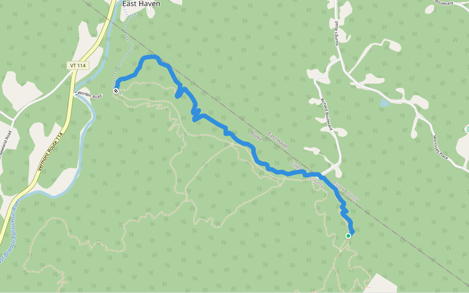 Black Bear walking route map in East Haven