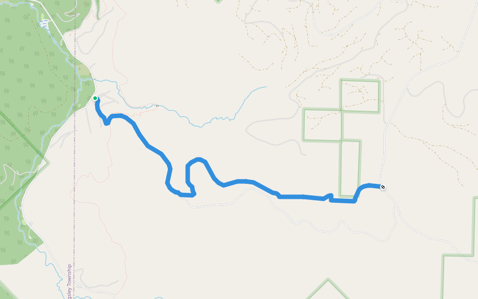 ANF Snowmobile Loop (Trail 1) walking route map in Marienville