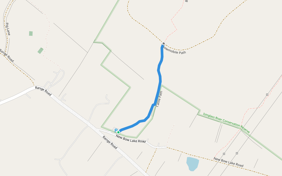 Cattle Path walking route map in Strafford