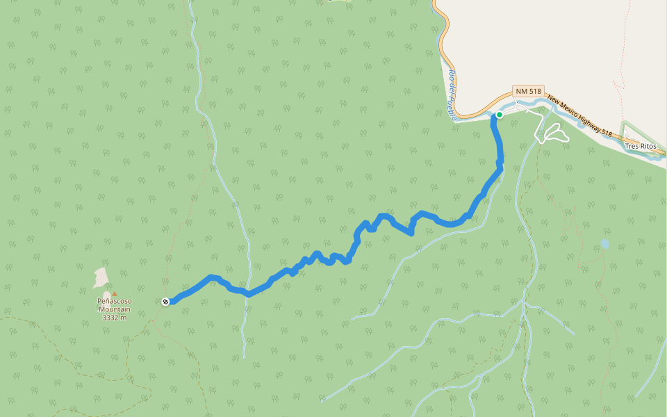 Cordova Canyon Trail (17) walking route map in Vadito