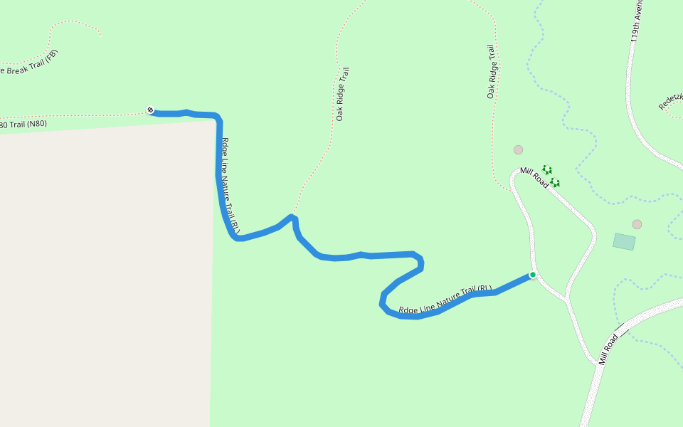 Rdge Line Nature Trail (RL) walking route map in Fort Ransom