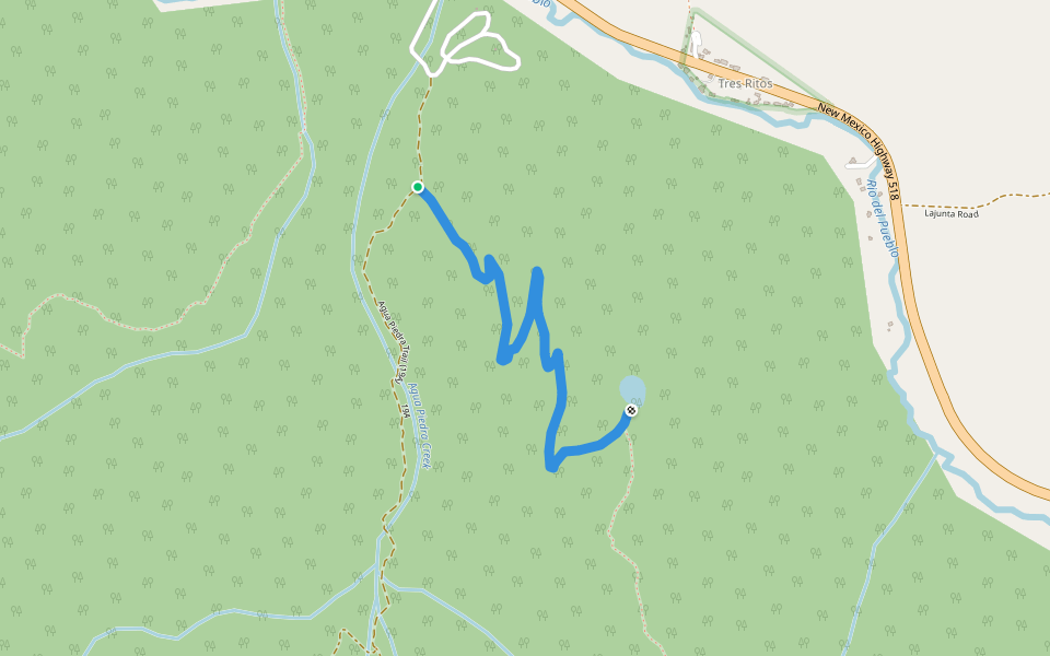 Indian Lake Trail (19C) walking route map in Vadito