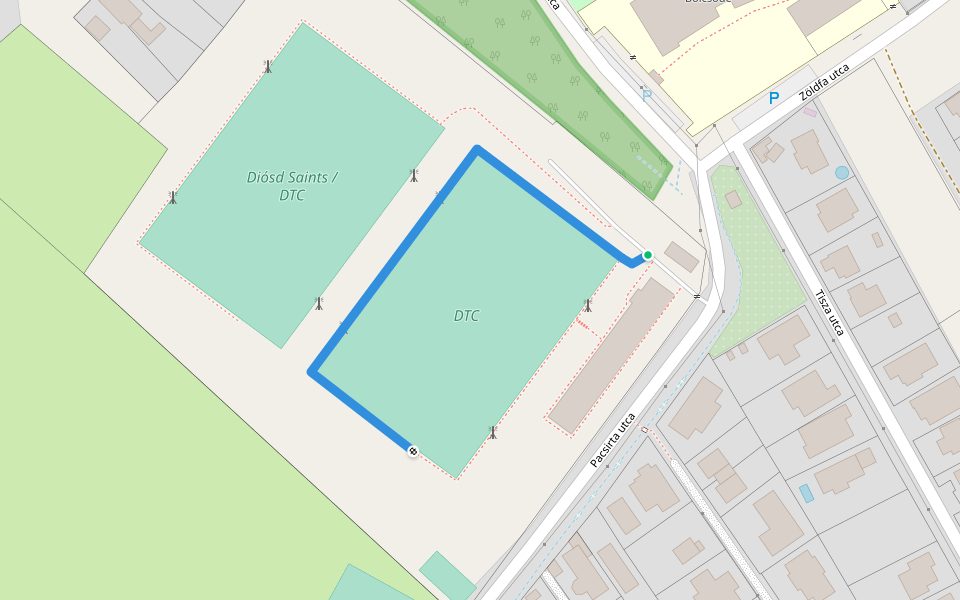 DTC walking route map in Diósd