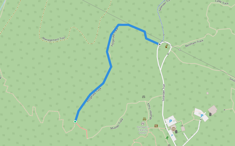Fitzgerald Track walking route map in Saint Ives