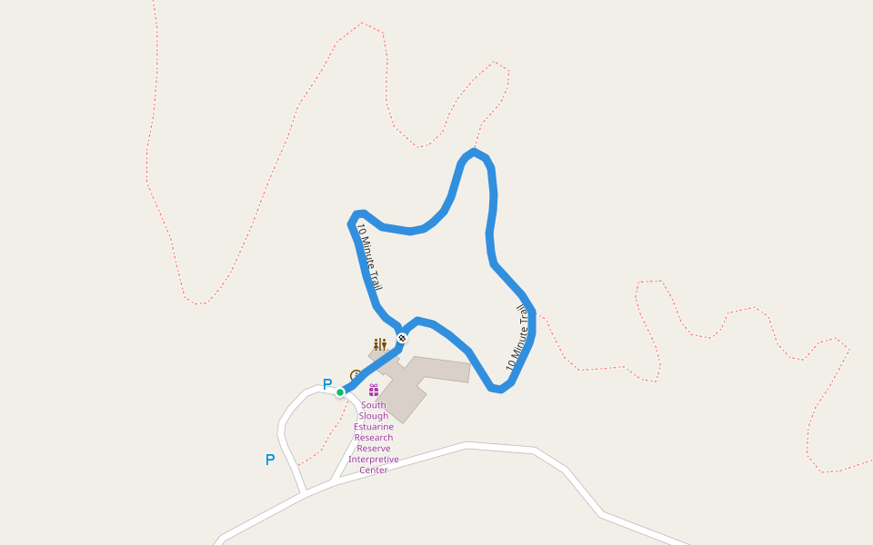 10 Minute Trail walking route map in Coos Bay