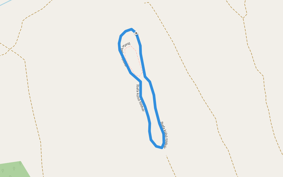 Ibafa külső földvár walking route map in Ibafa