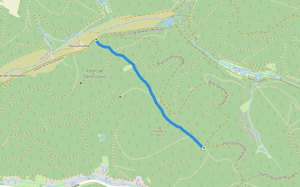 Herrgoettle Weg walking route map in Soucht