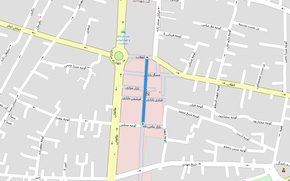 راسته بازار walking route map in Khoy