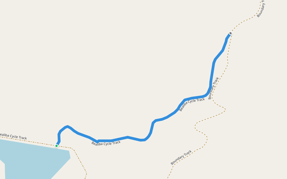 Bealiba Cycle Track walking route map in Bealiba