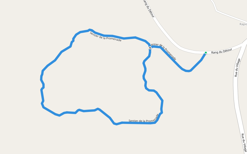 Sentier de la Promenade walking route map in Rapide-Danseur