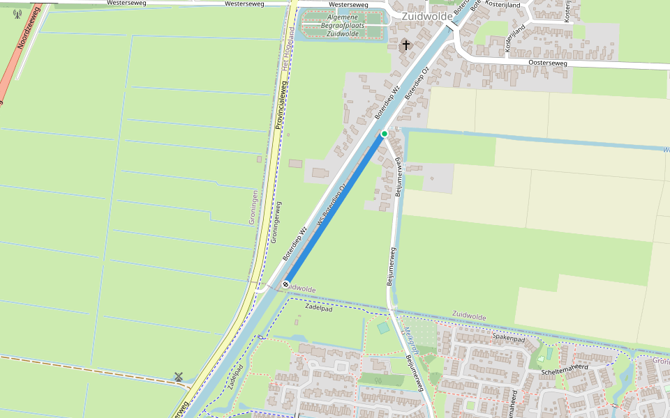 WS Boterdiep Oz walking route map in Zuidwolde