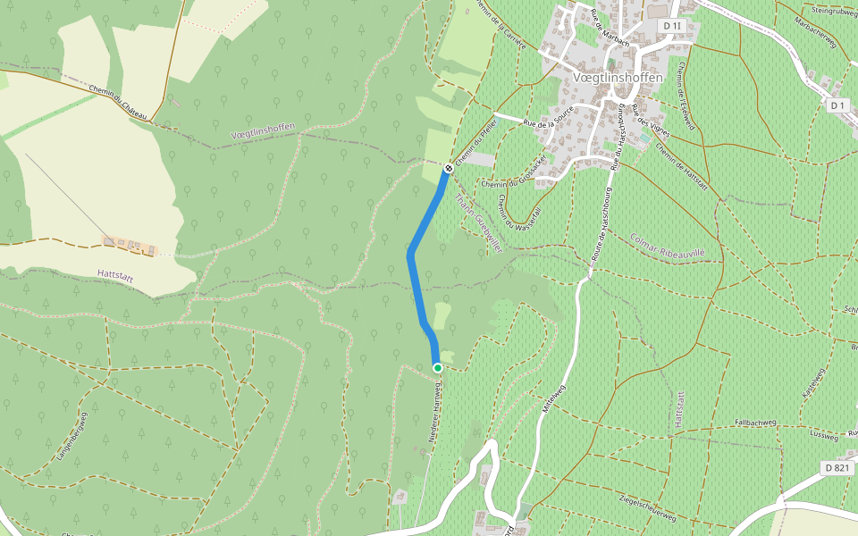 Saint-Leonhardweg walking route map in Gueberschwihr