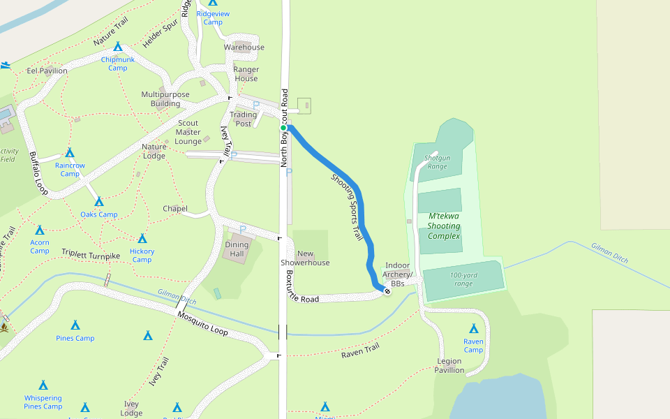 Shooting Sports Trail walking route map in Monticello