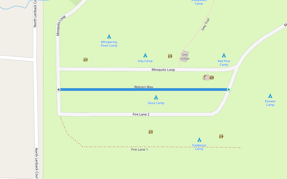 Watson Way walking route map in Monticello