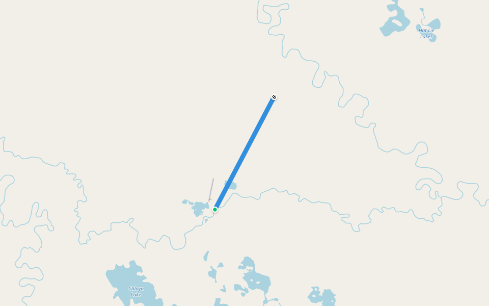 Winter Trail walking route map in Birch Creek