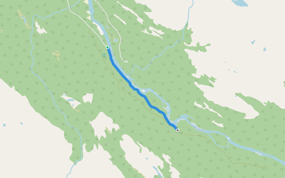 Nordkalottruta walking route map in Bilto