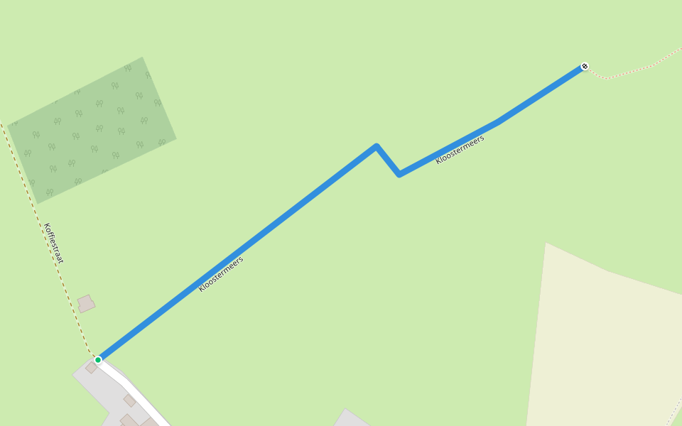 Kloostermeers walking route map in Ninove